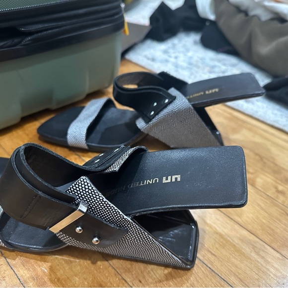 United Nude Black and Silver Architectural Sandals New Never Worn - Picture 6 of 8
